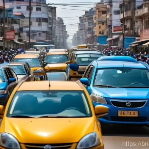 Home 1 앙골라에서 자동차 운전 시 주의점 - Urban Traffic Challenge in Luanda**
A realistic, high-definition photograph from the perspective of ...