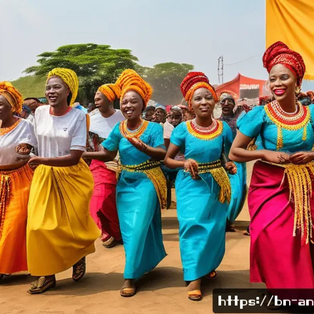앙골라와 콩고 민주공화국 관계 - A vibrant cultural festival scene in Angola featuring traditional Congolese dancers and musicians pe...